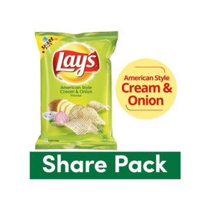 Lays Potato Chips - American Style Cream & Onion Flavour, 95 gm