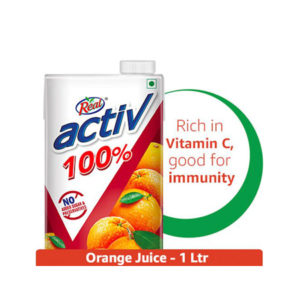 Real Activ Juice - Orange, 1 ltr Carton
