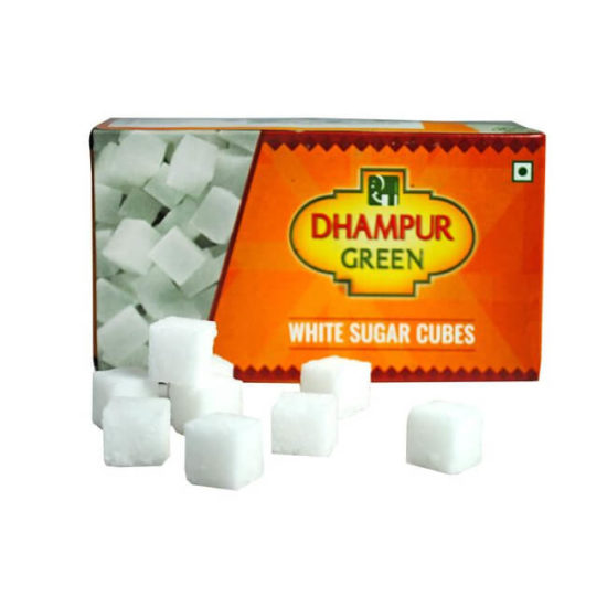 Dhampur Green White Sugar Cubes (500 g Box)